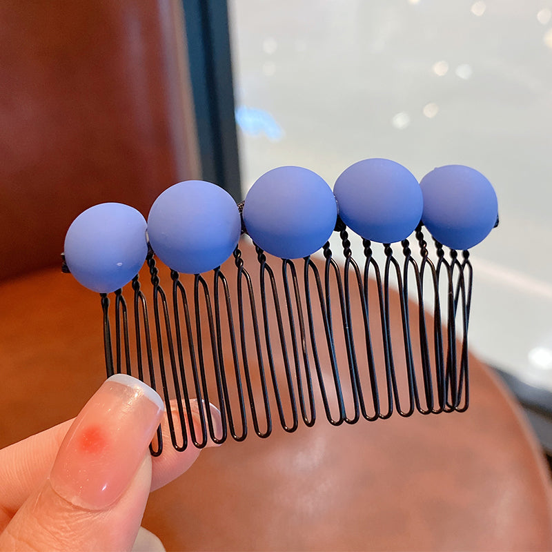 Summer Women's Candy Color Round Bean Hair Comb Organizer