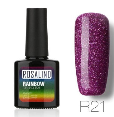 Rosalind Nail free, long-lasting, non-toxic, nail polish, ROSALIND phototherapy glue, star studded rainbow system.