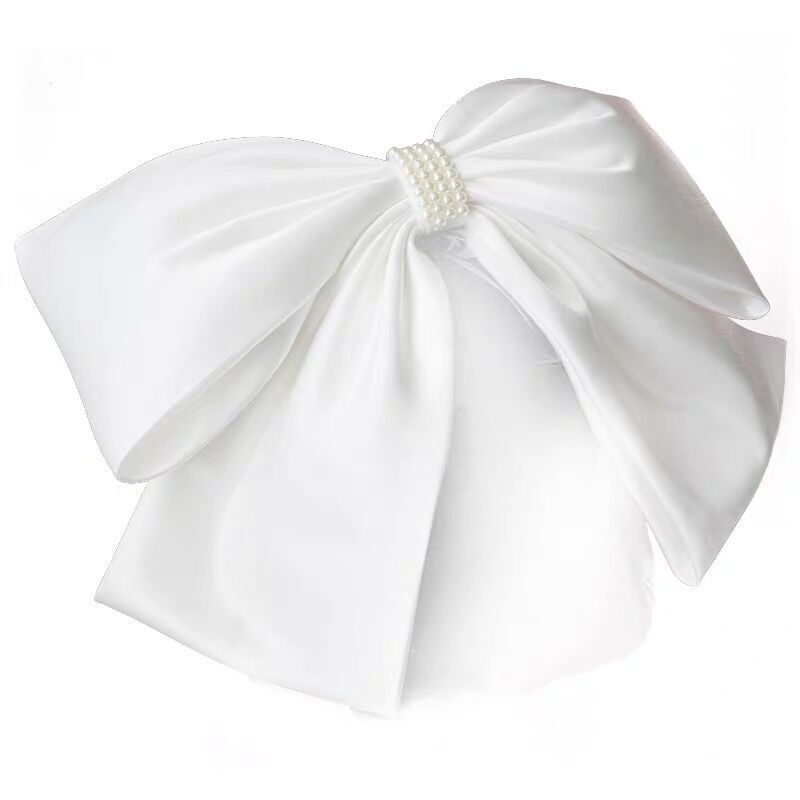 Sweet big bow net yarn covering veil headgear