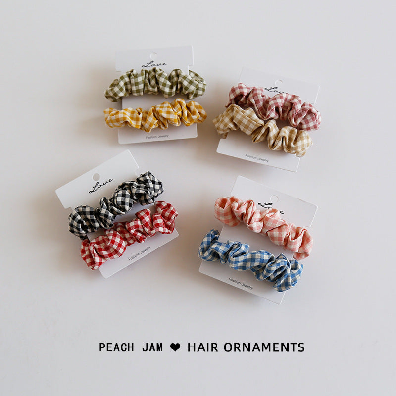 Plaid hair tie combo head rope