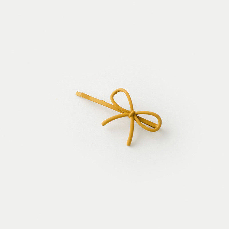 Water lacquer bow one word clip hairpin