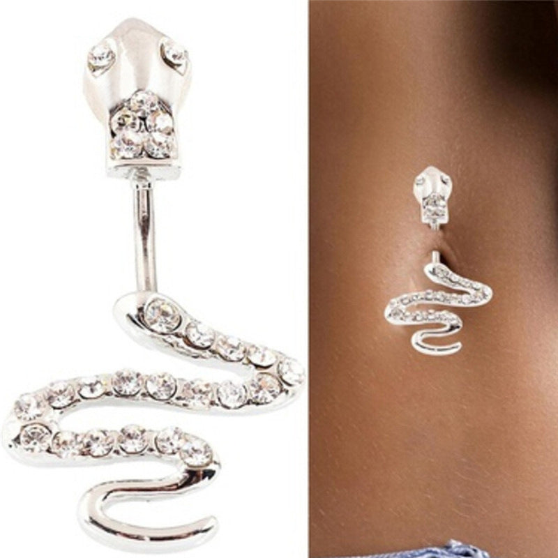 Diamond Snake Navel Nail