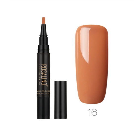 Rosalind 5ml Solid Color Nail Art Pen Nail Glue for Nail Art