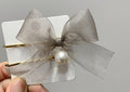 Simple bowknot pearl hair ornaments