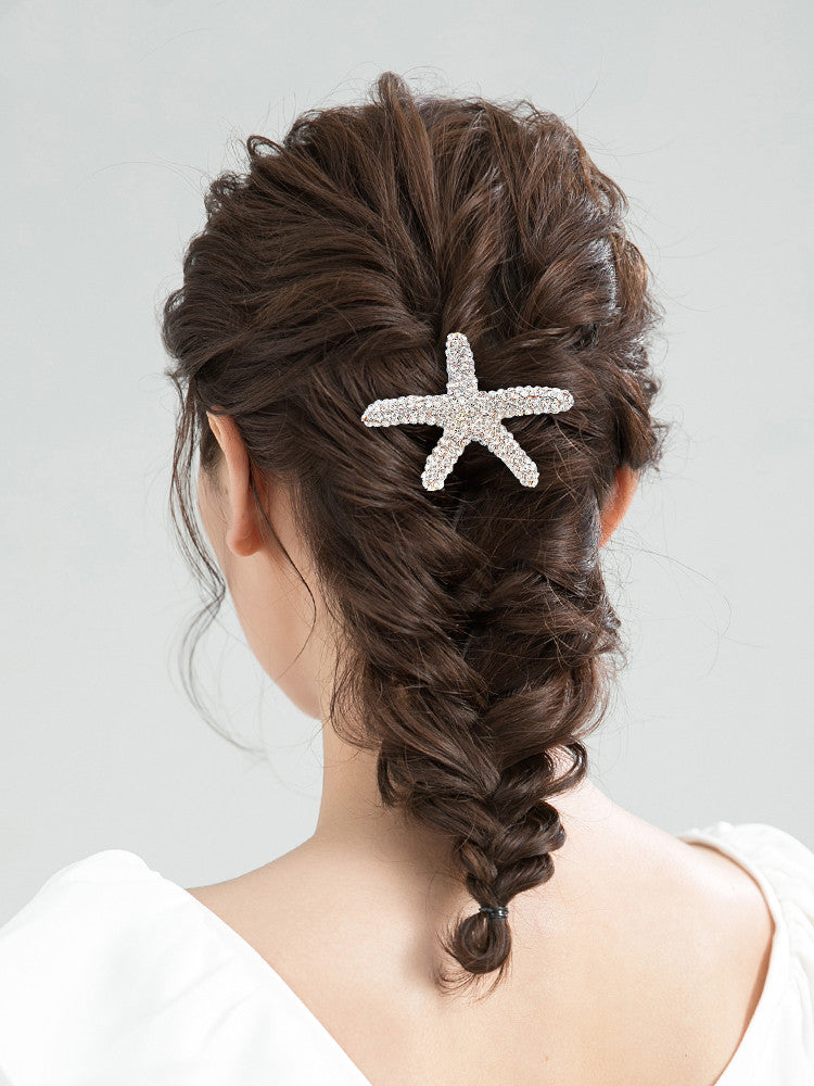 Starfish diamond hairpin