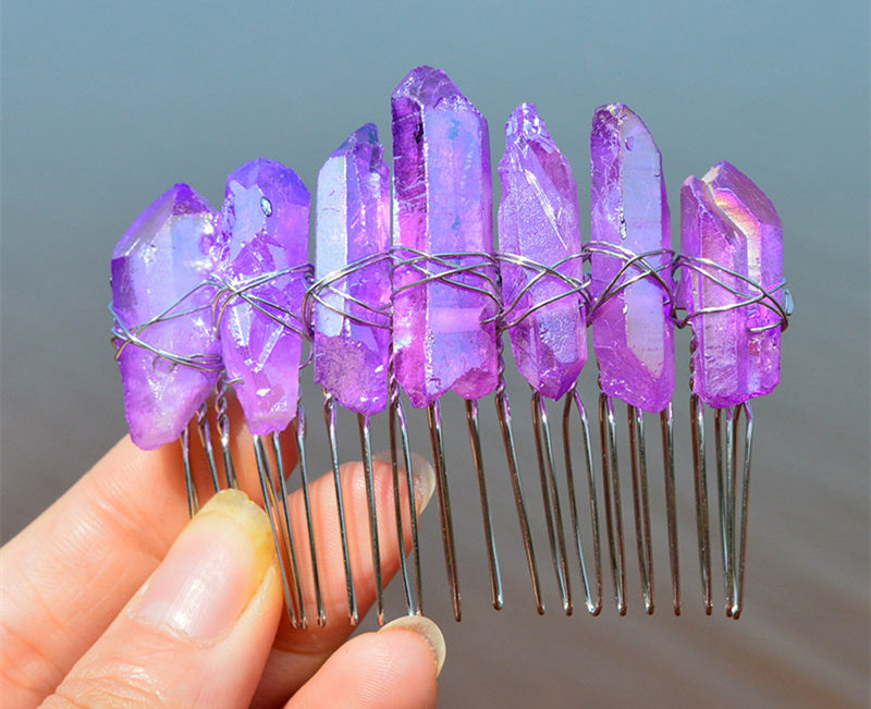Natural Plated Two Colour 20 Tooth Hair Comb Diy