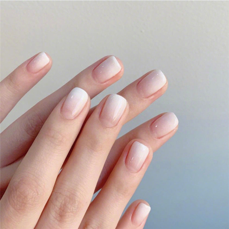 White gradient nail patch