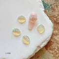 Nail Art Iridescent Shell, Peach Heart, And Butterfly Resin Accessories