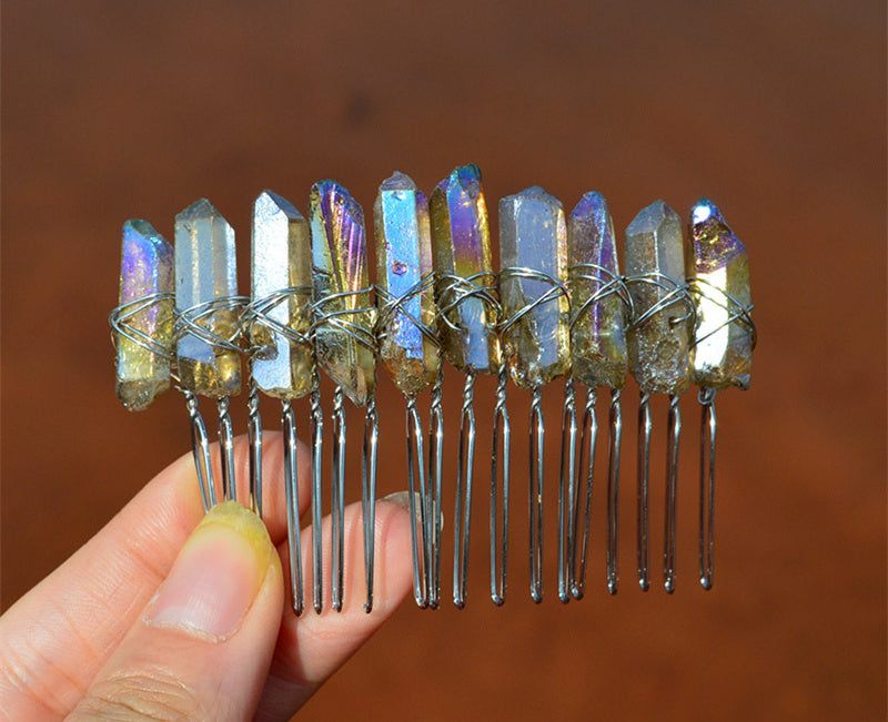 Natural Plated Two Colour 20 Tooth Hair Comb Diy