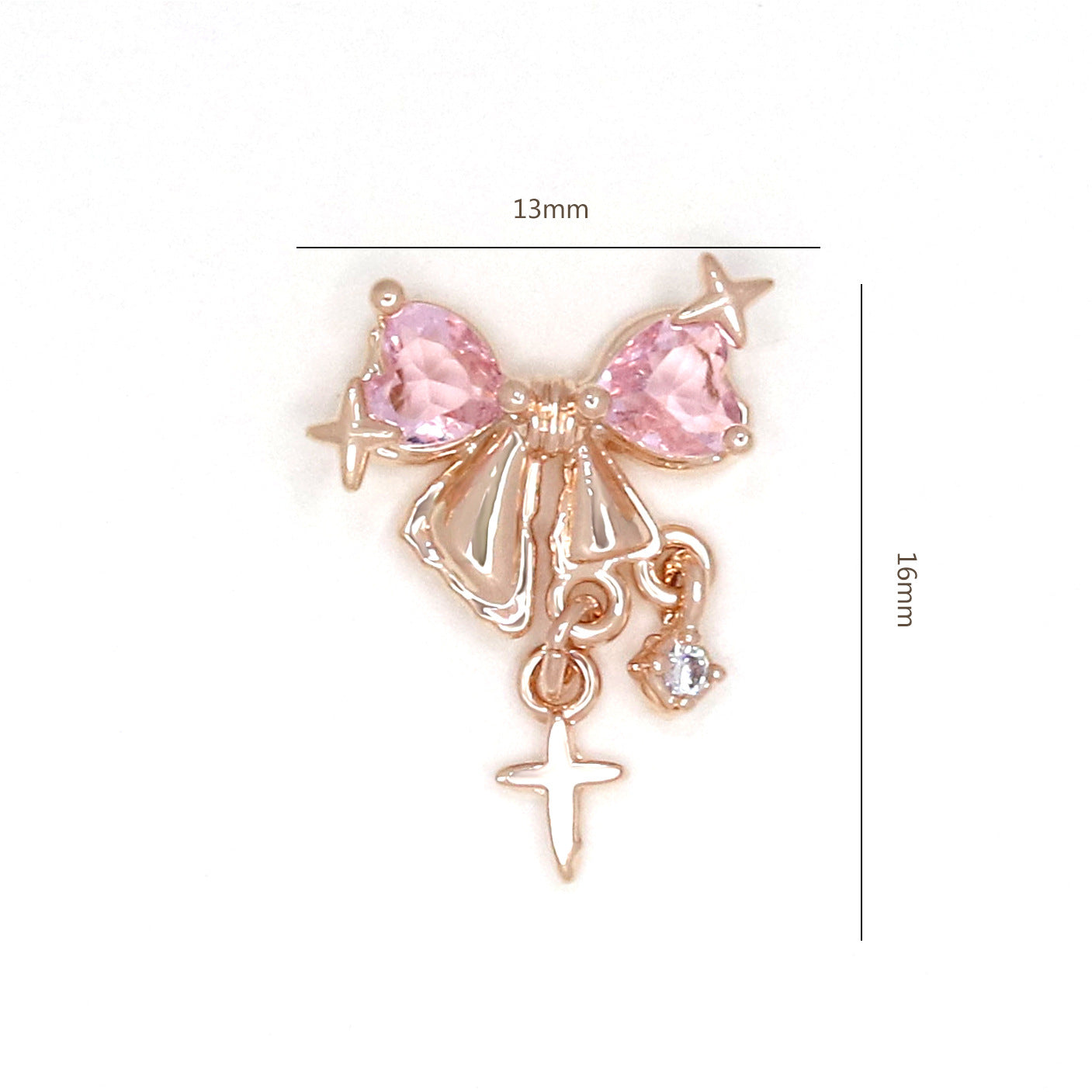 Climate Flowers Bow Zircon Nail Ornament Zircon