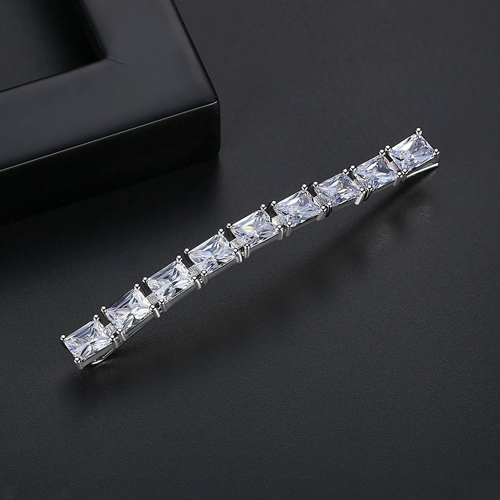 Square Zircon Gang Drill Women's Bobby Edge Clip