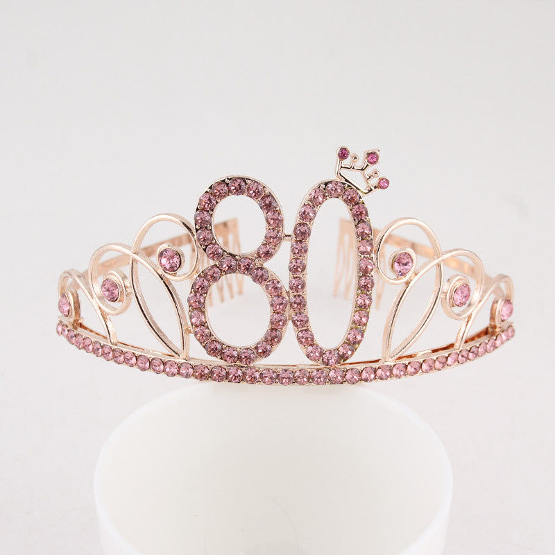 Creative Diamond Alphabet Headdress Birthday Hair Accessories