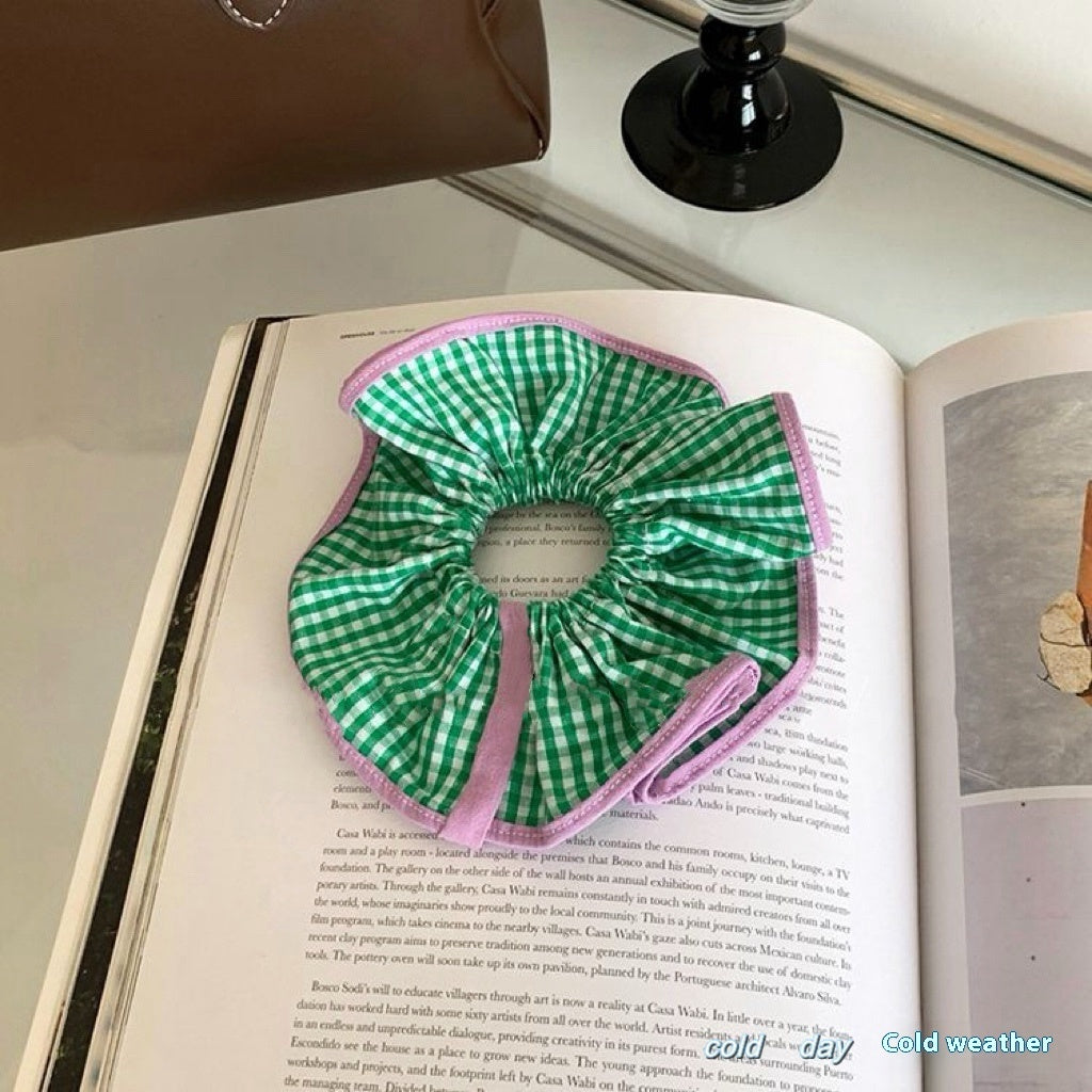 Candy Color Blocking Plaid Headband For Women