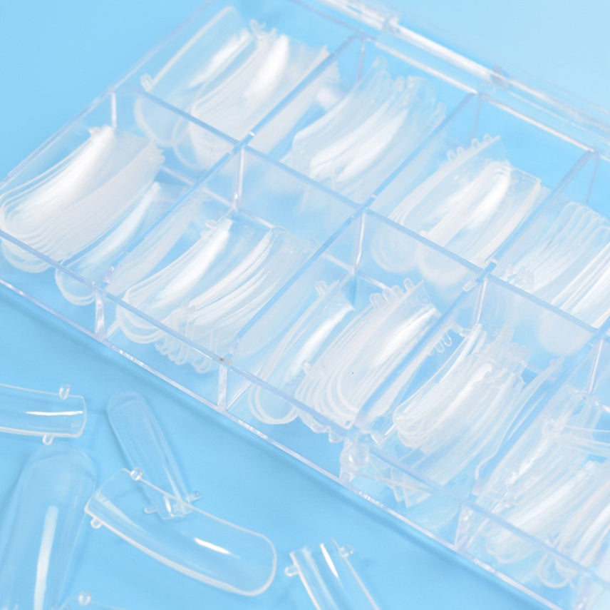 Ibcccndc Cross-border Solid-state Extension Glue Matching Piece A Crystal Transparent False Nail 100 Piece Box Nail Extension Glue