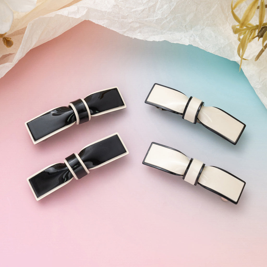 Bow Spring Sweet Acrylic Hairpin