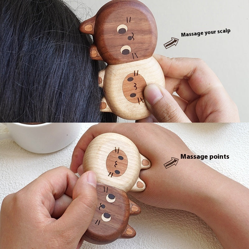 Cat Friend Decompression Relaxation Artifact Massage Wooden Comb