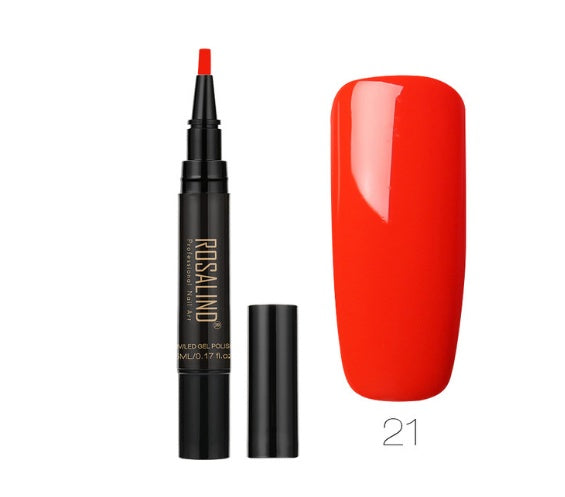 Rosalind 5ml Solid Color Nail Art Pen Nail Glue for Nail Art