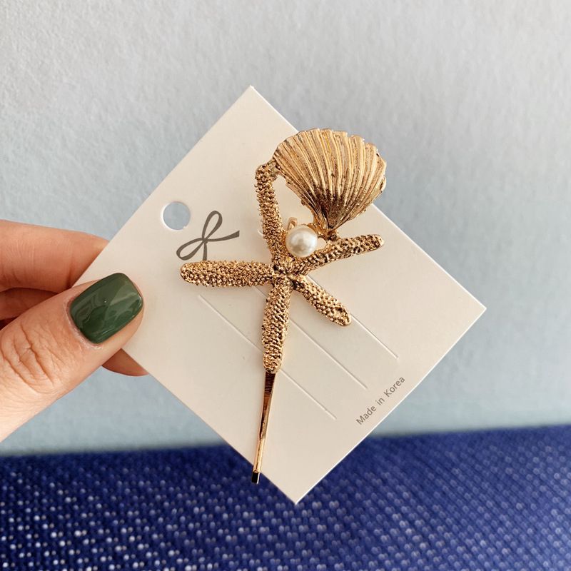 Conch shell starfish hairpin