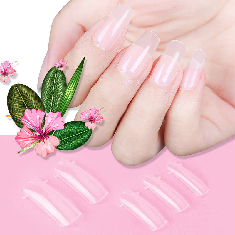 Ibcccndc Cross-border Solid-state Extension Glue Matching Piece A Crystal Transparent False Nail 100 Piece Box Nail Extension Glue