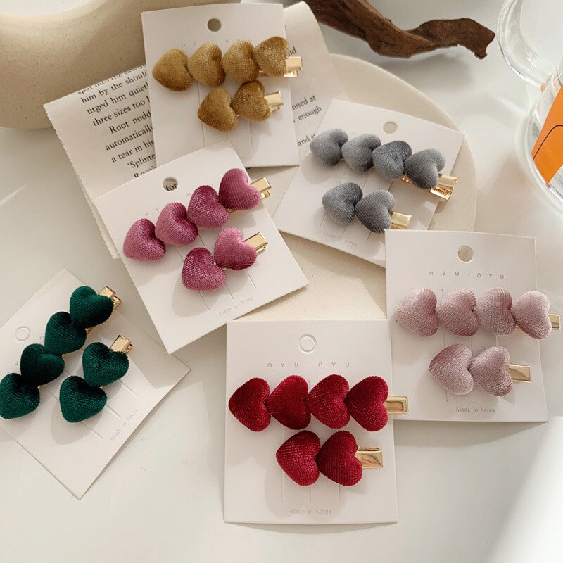 Korean Gold Velvet Love Hairpin All-match