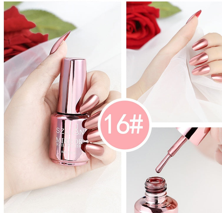 SZLIAN Mirror Silver Nail Polish