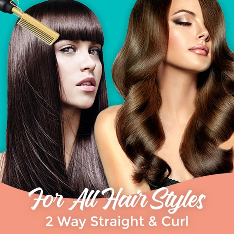 Multifunctional curling and straightening comb
