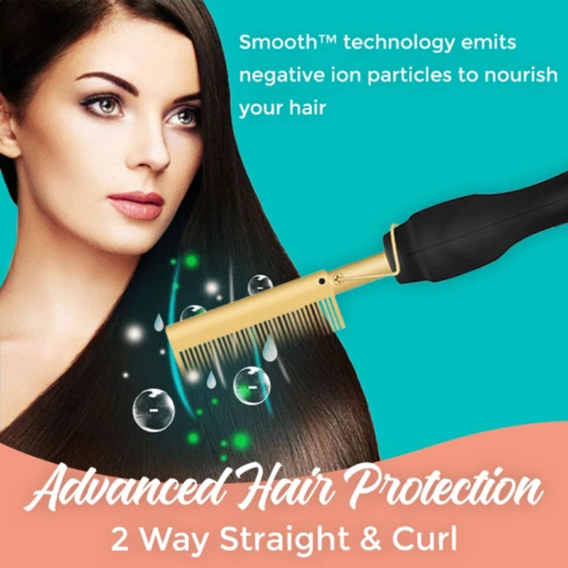 Multifunctional curling and straightening comb