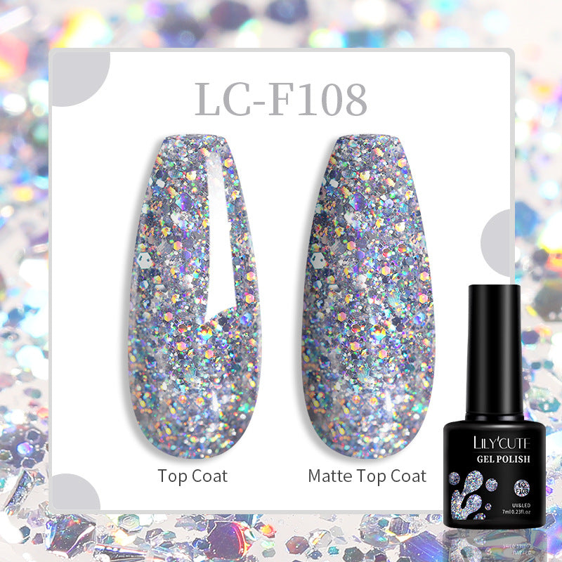 Lilycute 184 Colors Full Set Nail Glue Set Matte Nail Art Non-wash Sealing Layer Nail Polish Gel Base Gel