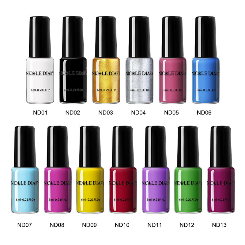 Nicole Dairy Simple Home Painted Quick-drying Nail Beauty Print Oil