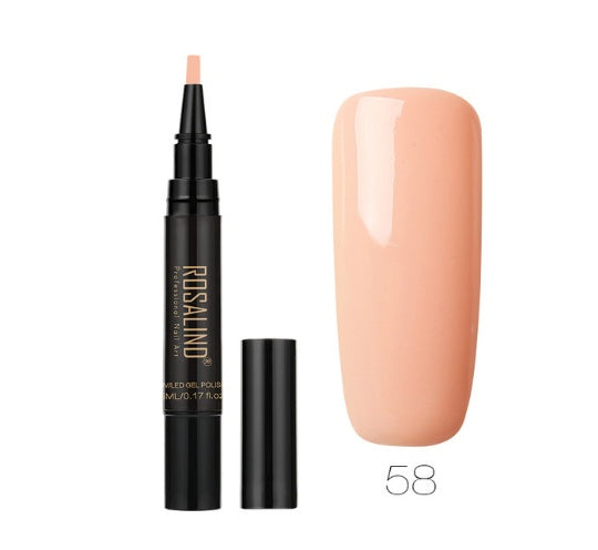 Rosalind 5ml Solid Color Nail Art Pen Nail Glue for Nail Art