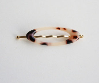 South Korea's Dongdaemun direct delivery Personality minimalist small and versatile  leopard pattern side clips Hairpin word clip