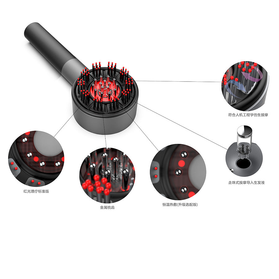 Mo Scalp Massage Instrument Red Light Physiotherapy Comb