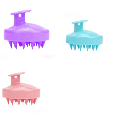 Silicone shampoo brush massager