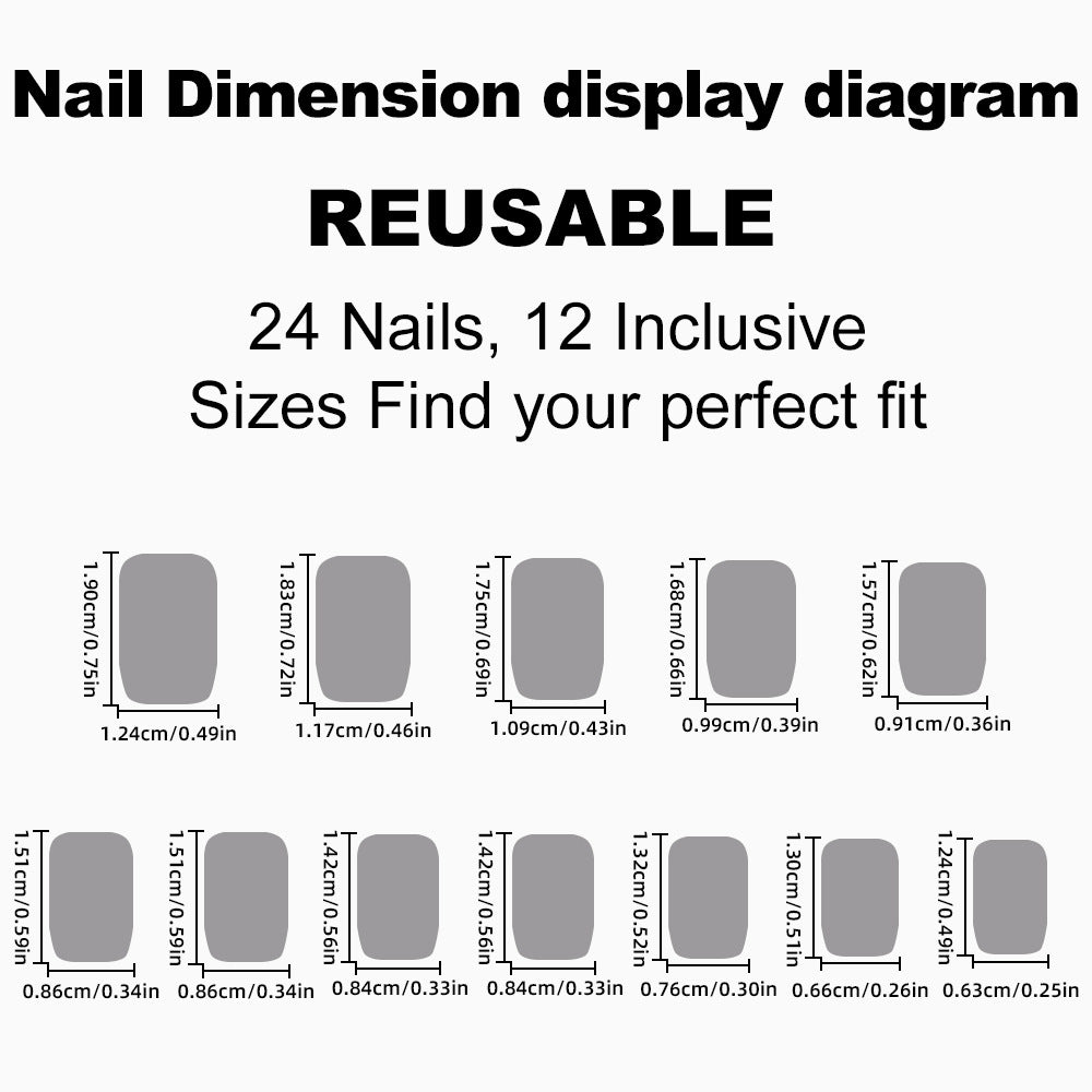 Color French Edge Nail Stickers