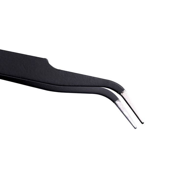 Anti-static nail art black tweezers nail clip