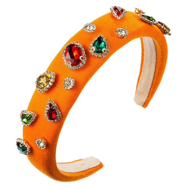 Diamond-studded candy sponge headband