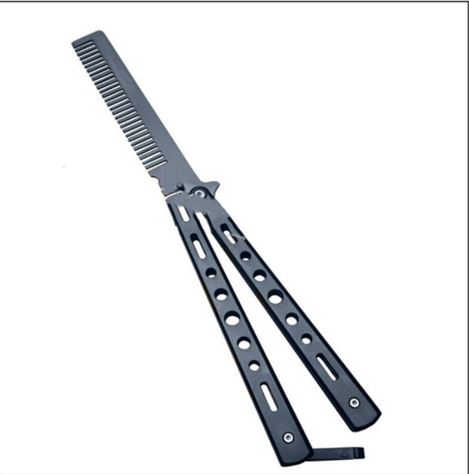 Metal folding stainless steel hair oil hair comb