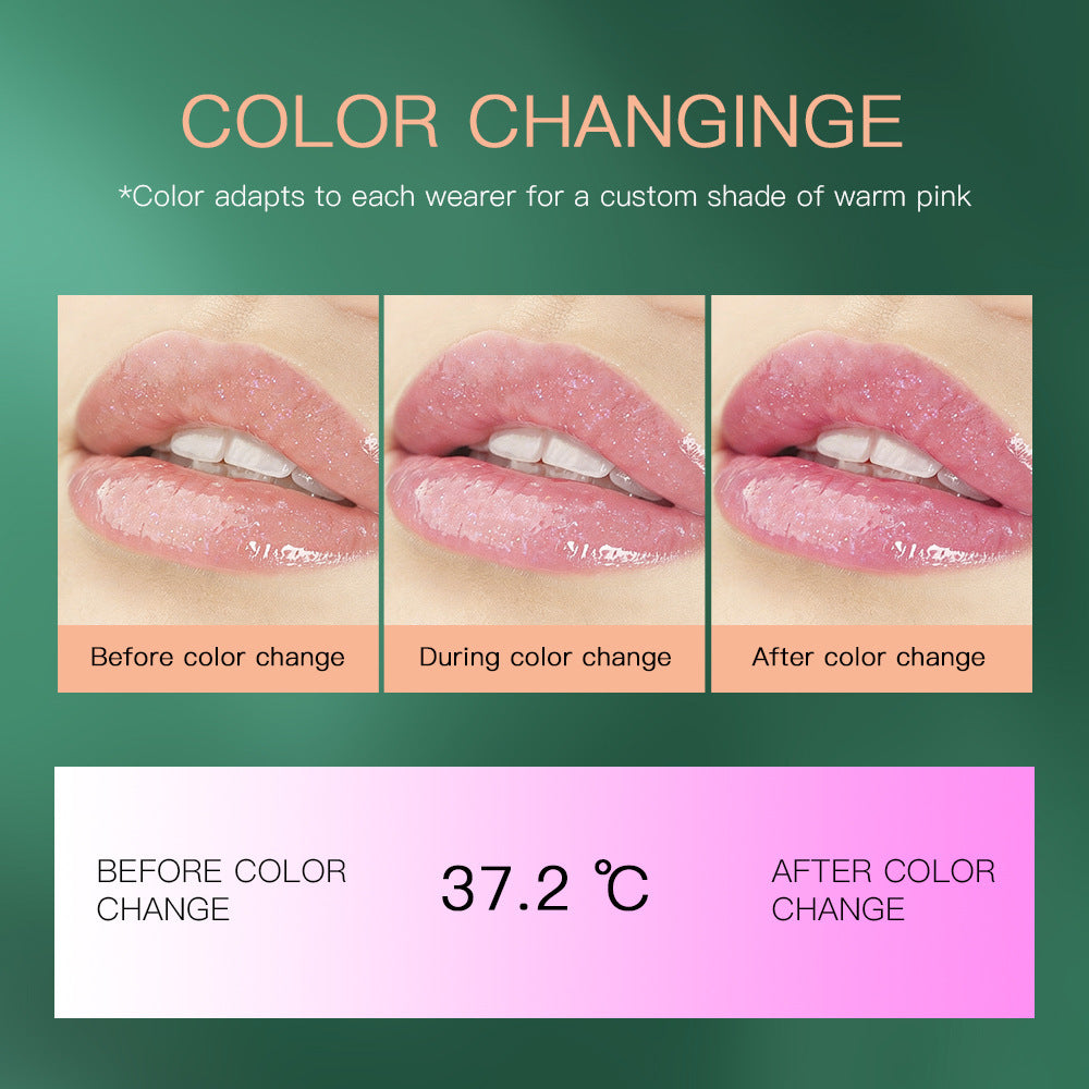 Temperature-Responsive Mirror-Like Dewy  Hydrating Lip Oil For Plump  Radiant Lips
