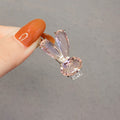 Korean Premium Rabbit Crystal Hairpin Side Frog Buckle