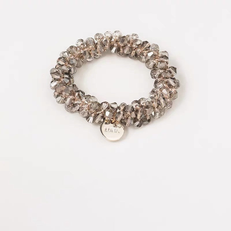 Ladies crystal imitation pearl hair rope