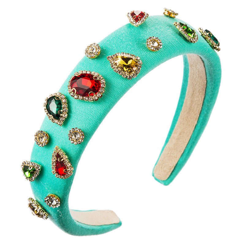 Diamond-studded candy sponge headband