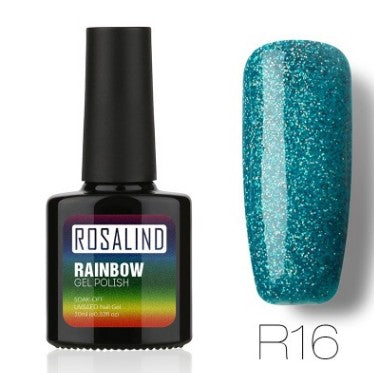 Rosalind Nail free, long-lasting, non-toxic, nail polish, ROSALIND phototherapy glue, star studded rainbow system.