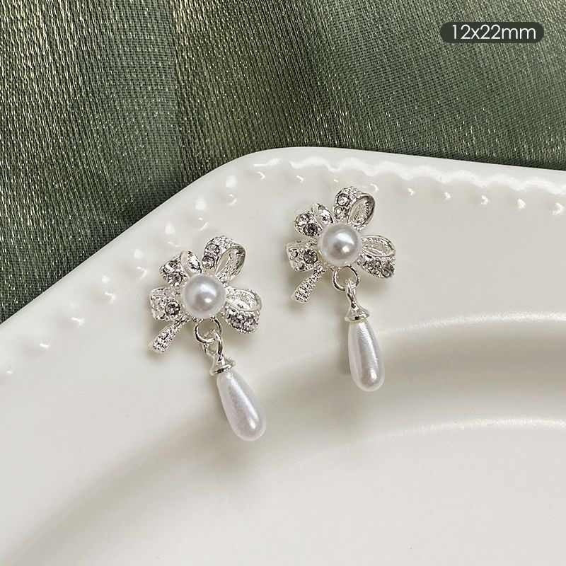 Nail Art Pendant Jewelry Tassel Alloy Metal Three-dimensional Pearl Mixed