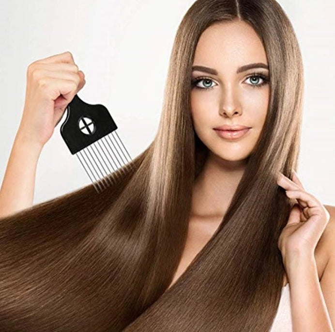 Metal Comb African Hair Pik Comb Brush Salon Hairdressing Hairstyle Styling Tool Hair Accessories