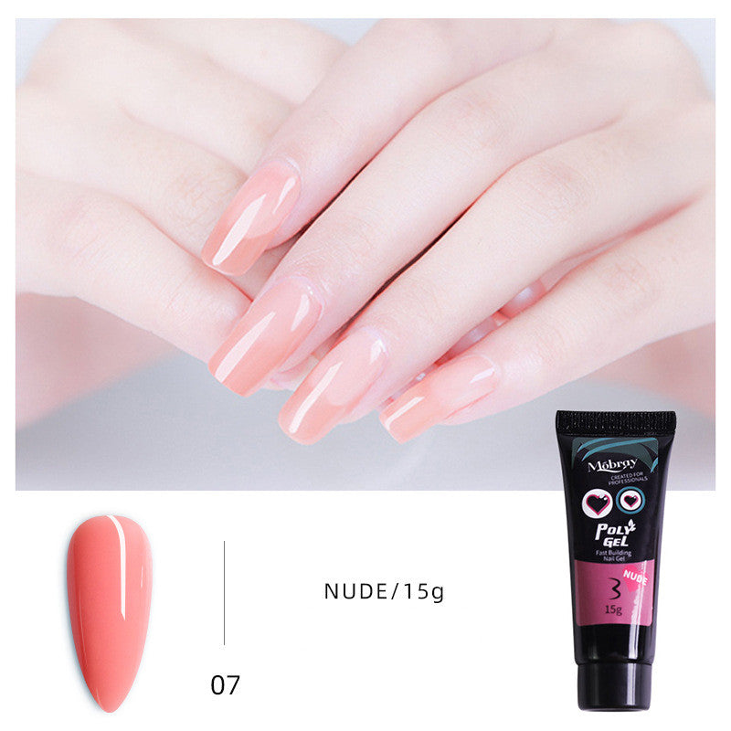 Mobray Nail extension glue 15ml non-paper support crystal fast nail extension gel UV phototherapy glue