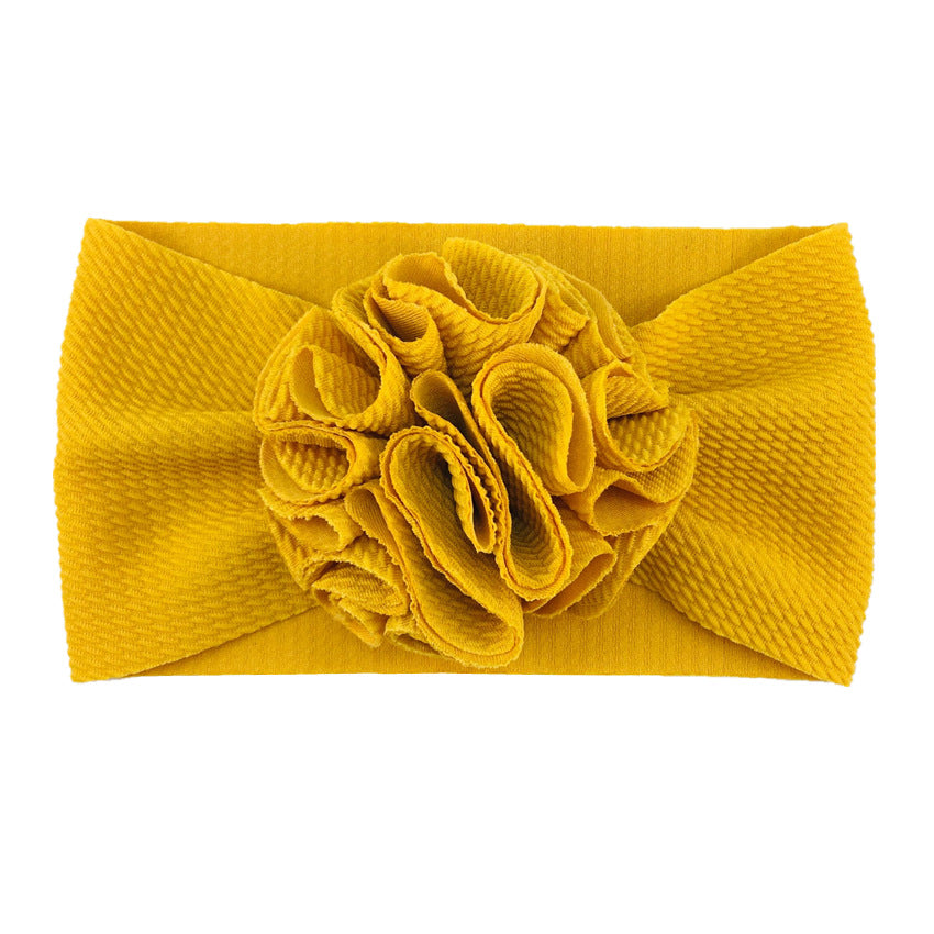 Twill bubble flower headband