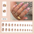 Fresh And Elegant Small Flower Round Head Nail Sticker Wear Armor 24 Pieces Boxed