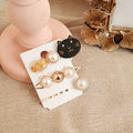 Vintage sweet pearl acetate bangs hairpin