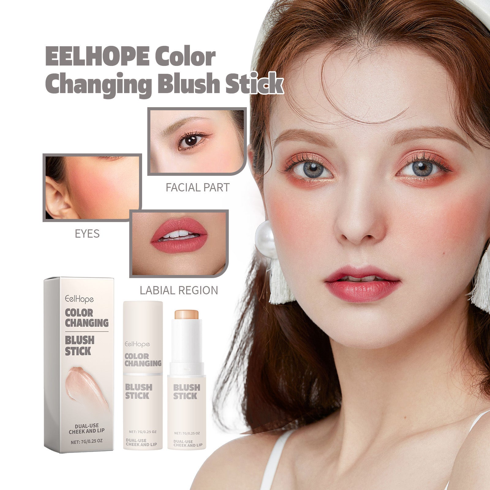 Eelhope Natural Light And Long-lasting Easy-to-apply Multi-purpose Blush Stick