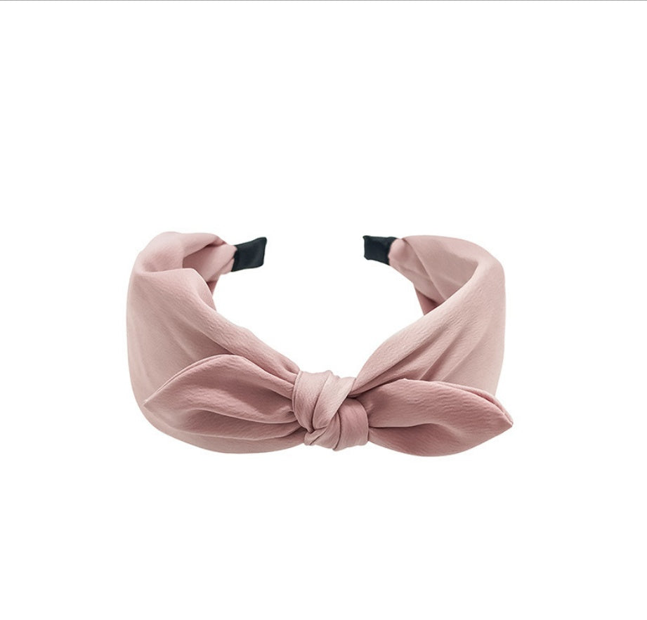 Pure color fabric wide edge hair hoop